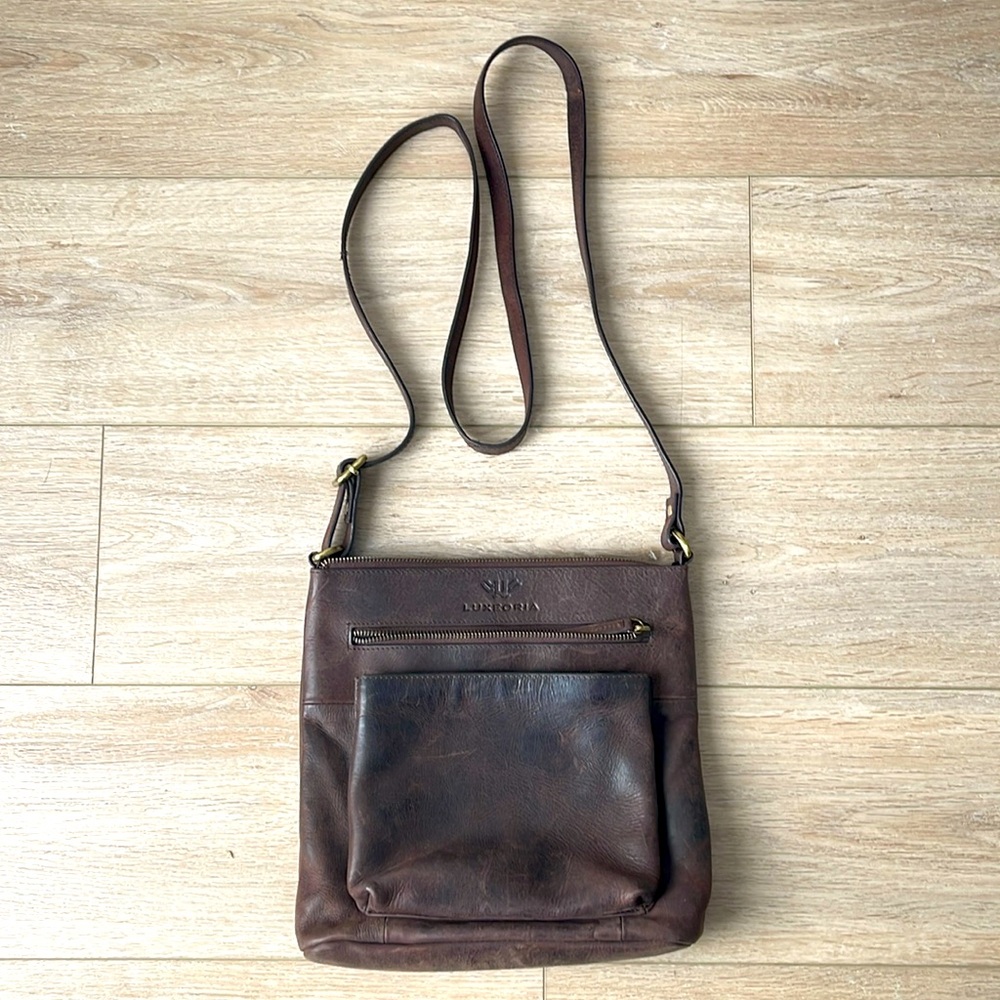 Luxeoria brown leather purse